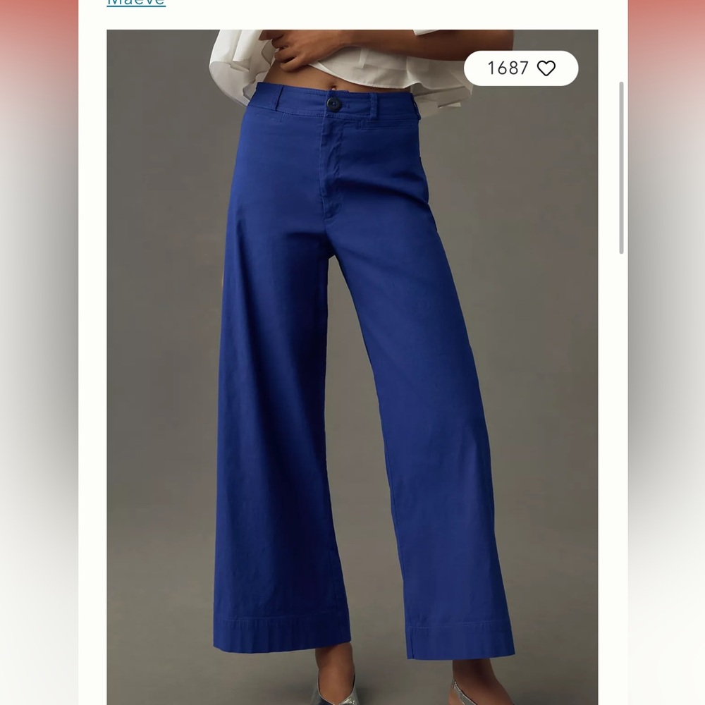 The Ettie High-Rise Crop Wide-Leg Pants by Maeve